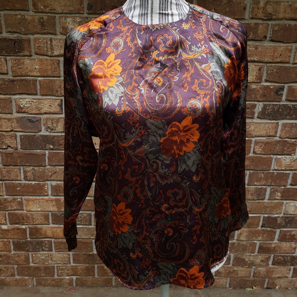 VTG Floral Blouse- Size 6